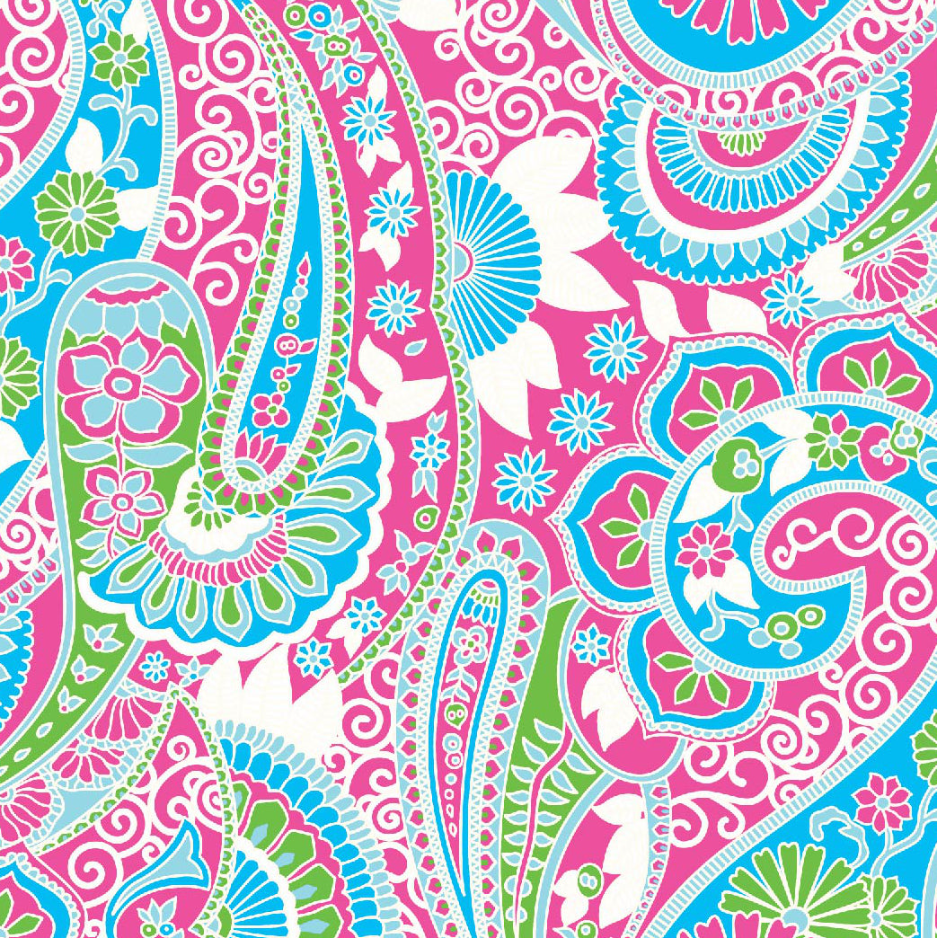 IBKÜL - Gloria Print Ruched Elbow Length Sleeve Dress – 40869 - Color: Hot Pink/Turquoise