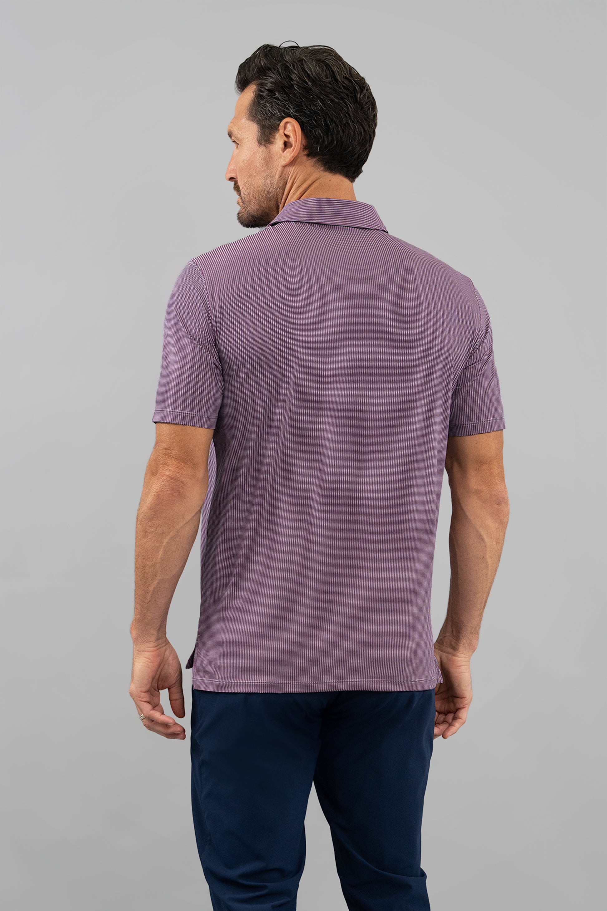 IBKÜL - Combo Stitch Short Sleeve Polo (Modern Fit) - Color: White/Rose/C.Navy