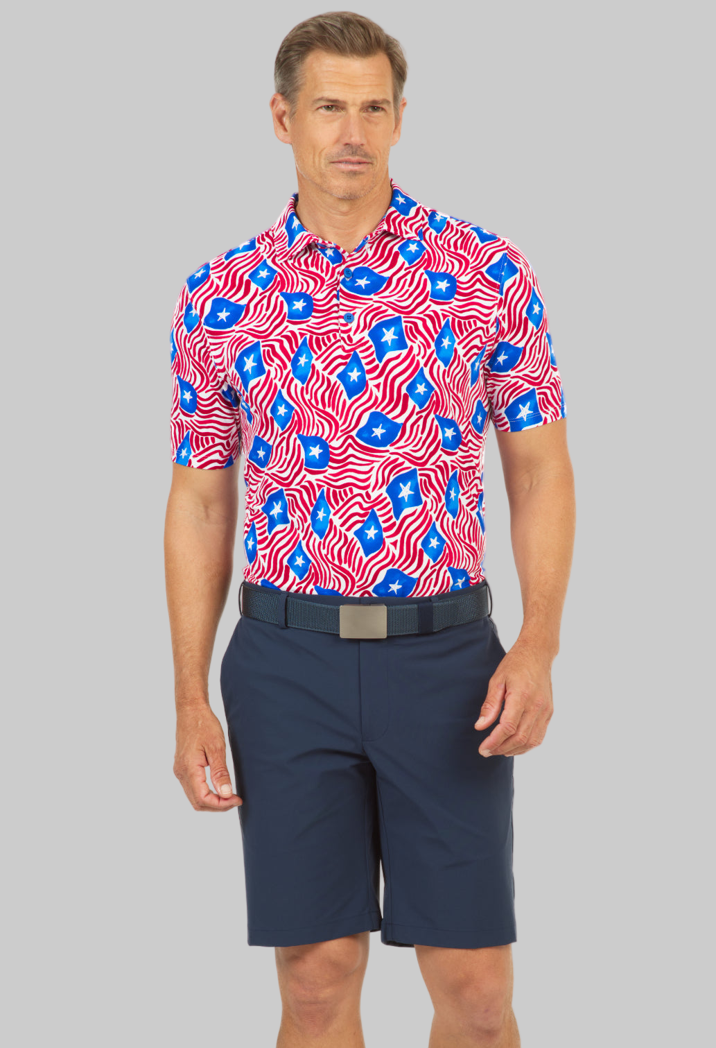 Rylee Print Short Sleeve Polo – 94193 (Modern Fit)