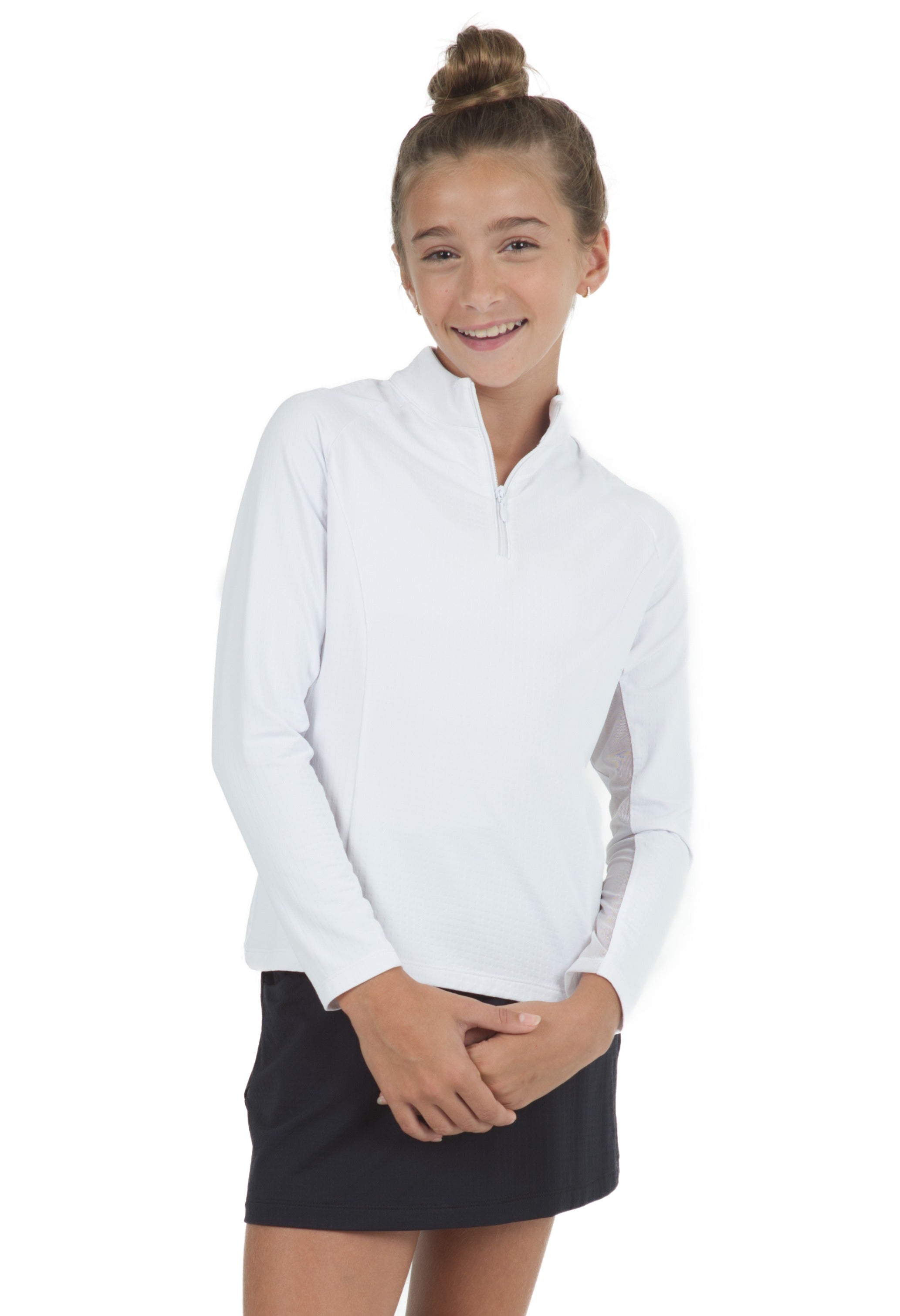 Youth Solid Long Sleeve Mock Neck Top