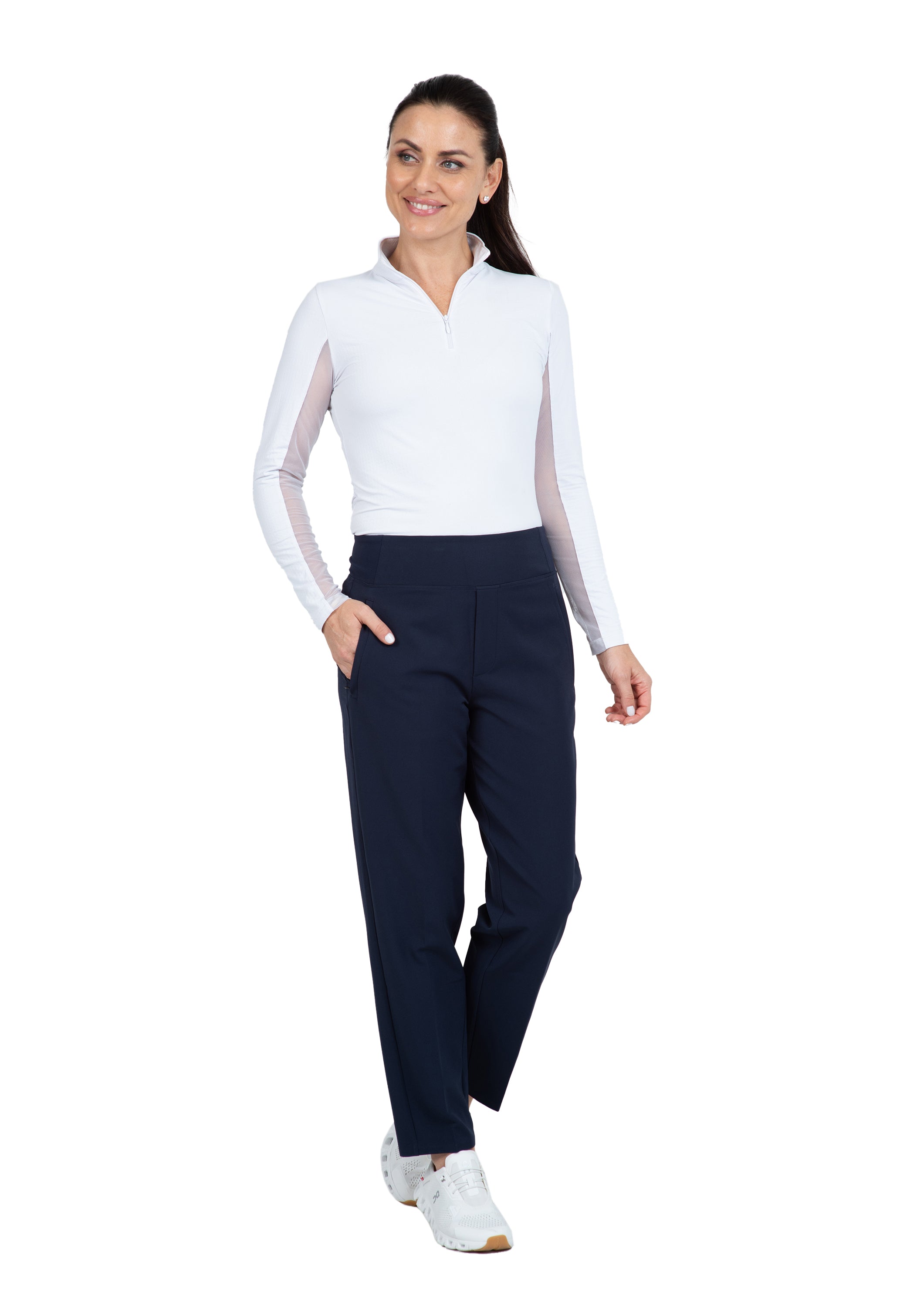 Solid Knit Ankle Pants