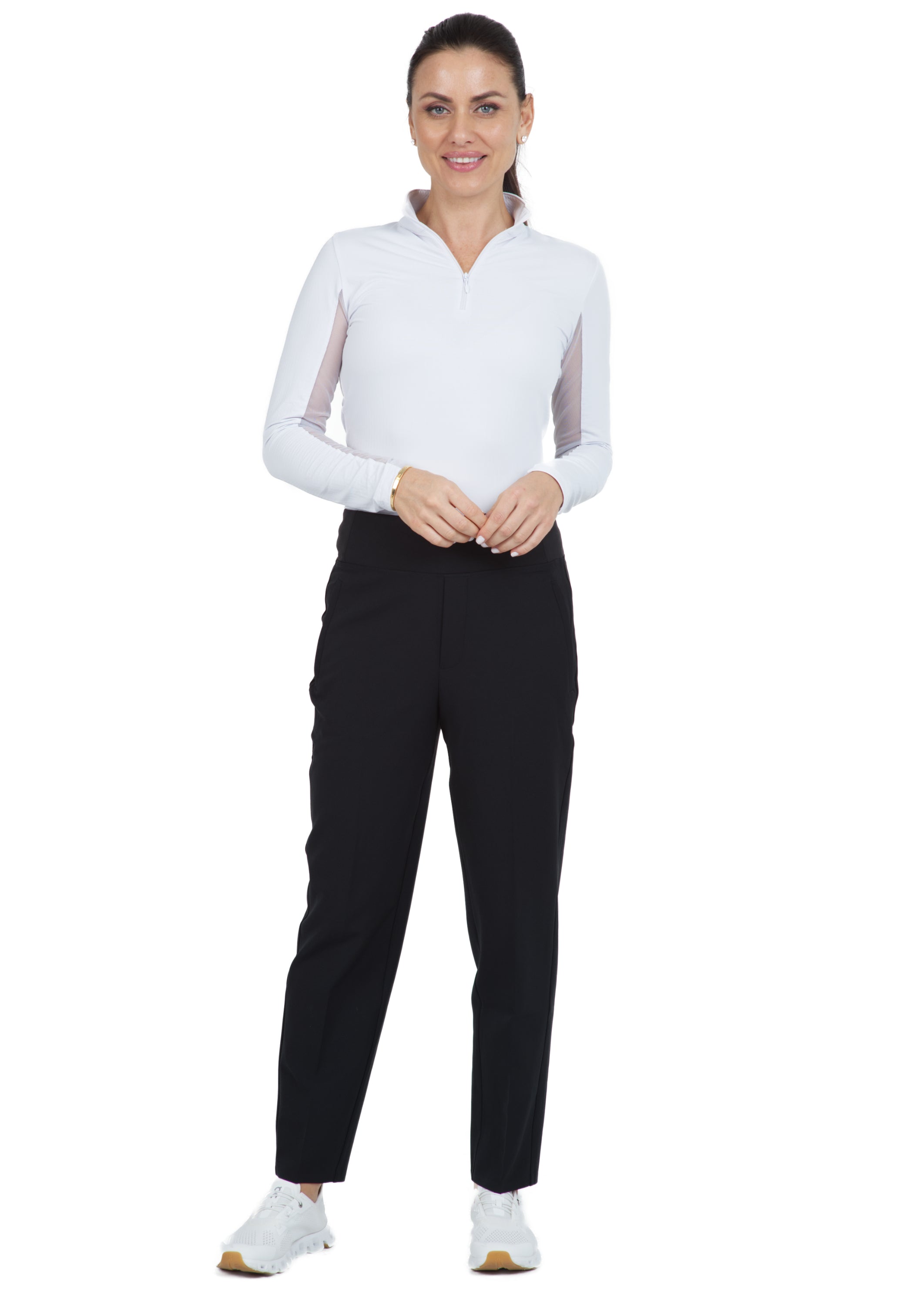 Solid Knit Ankle Pants