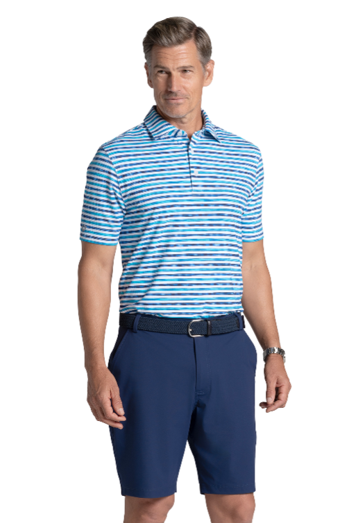 Landon Print Short Sleeve Polo (Modern Fit)