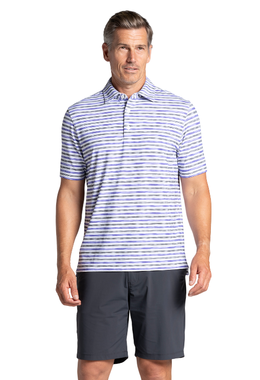 Landon Print Short Sleeve Polo (Modern Fit)