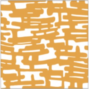 IBKÜL - Juno Print Long Sleeve Crew Neck – 12759 - Color: Orange Peel/White