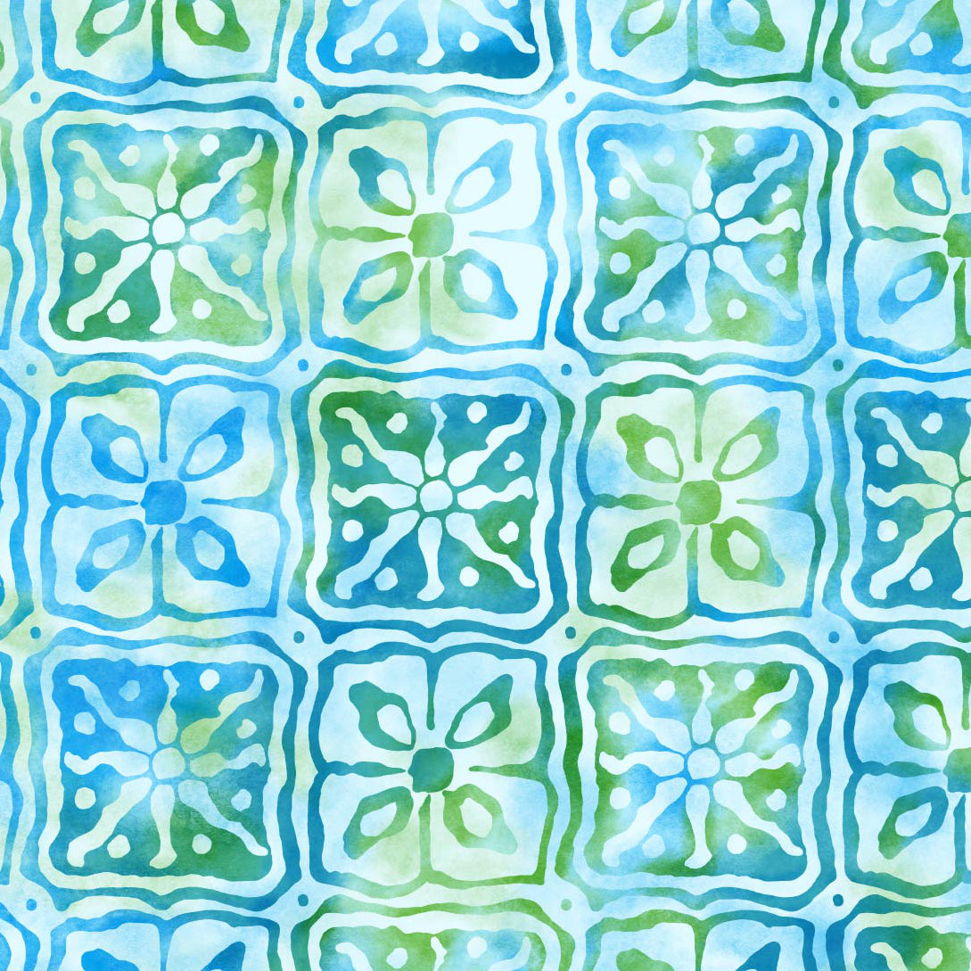 IBKÜL - Kathy Print Short Sleeve Godet Dress – 69871 - Color: Turquoise/Lime