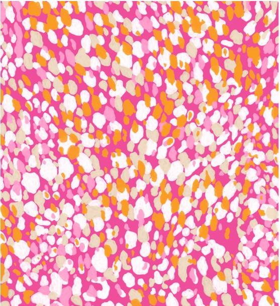 IBKÜL - Naomi Print Adjustable Length Long Sleeve Polo – 48761 - Color: Hot pink/Candy Pink