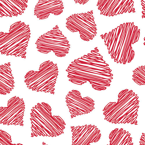 IBKÜL - Youth Scribble Hearts Print Long Sleeve Mock Neck Top – 10489G - Color: Red/White