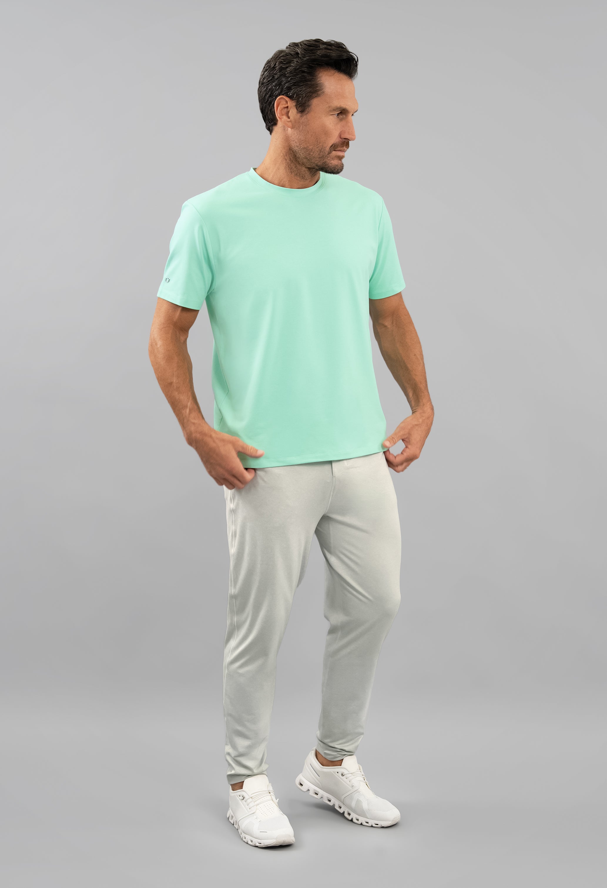 IBKÜL - Men's IBKomfortable Drawstring Jogger - Color: Pool Party Heather