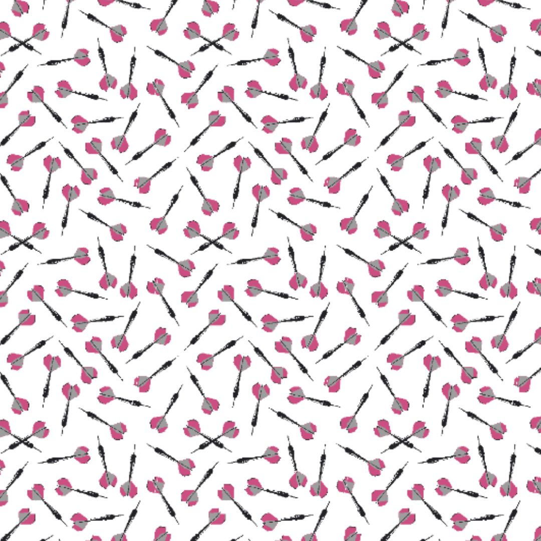 IBKÜL - Throwing Darts Short Sleeve Polo - Color: Platinum/Rose/Black