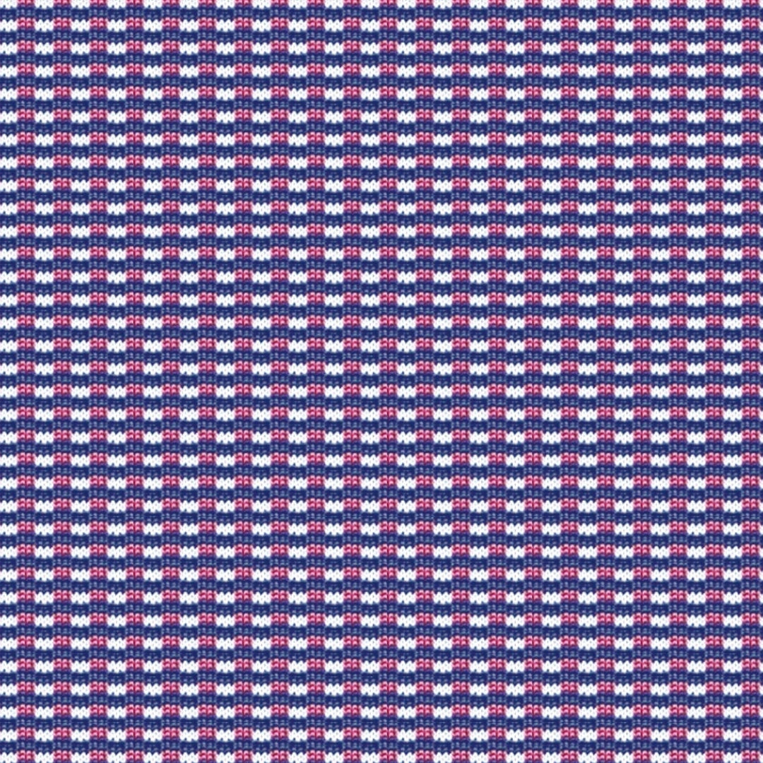 IBKÜL - Combo Stitch Long Sleeve Polo - Color: White/Rose/C.Navy