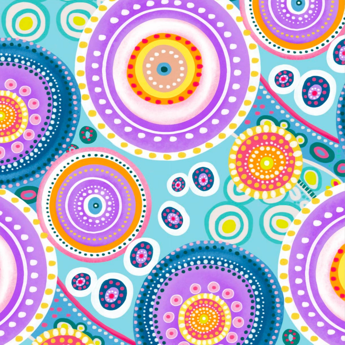 IBKÜL - Leona Print Adjustable Length Long Sleeve Polo – 48933 - Color: Seafoam Multi