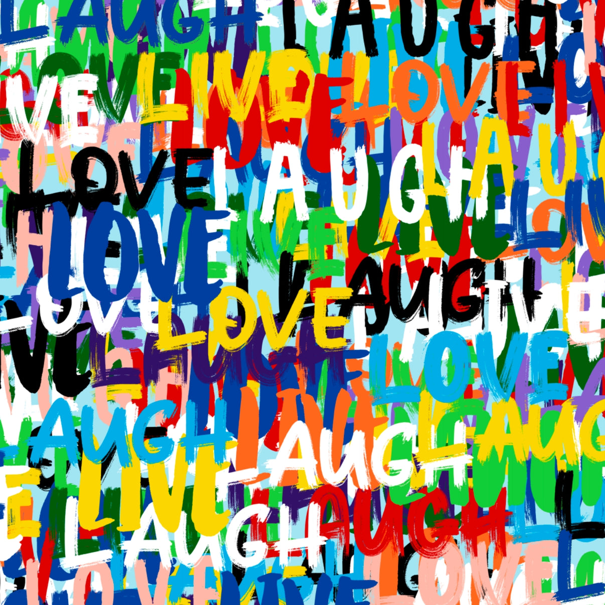 IBKÜL - Live, Love, Laugh Print Long Sleeve Mock Neck Top – 10935 - Color: Red Multi