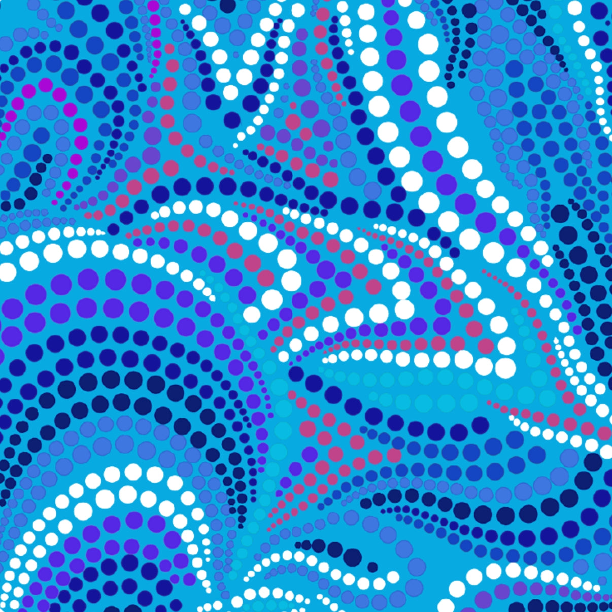 IBKÜL - Rebecca Print Long Sleeve Crew Neck – 12087 - Color: Turquoise Multi