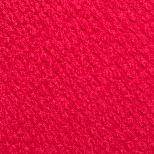 IBKÜL - Solid Popcorn Stitch Asymmetrical Zip Pullover - 64000 - Color: Red