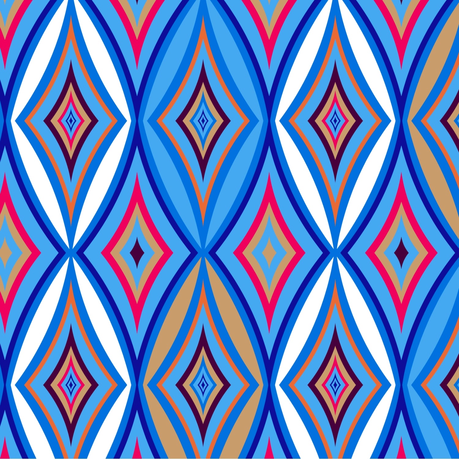 IBKÜL - Romina Print Adjustable Length Long Sleeve Polo – 48931 - Color: Blue Multi
