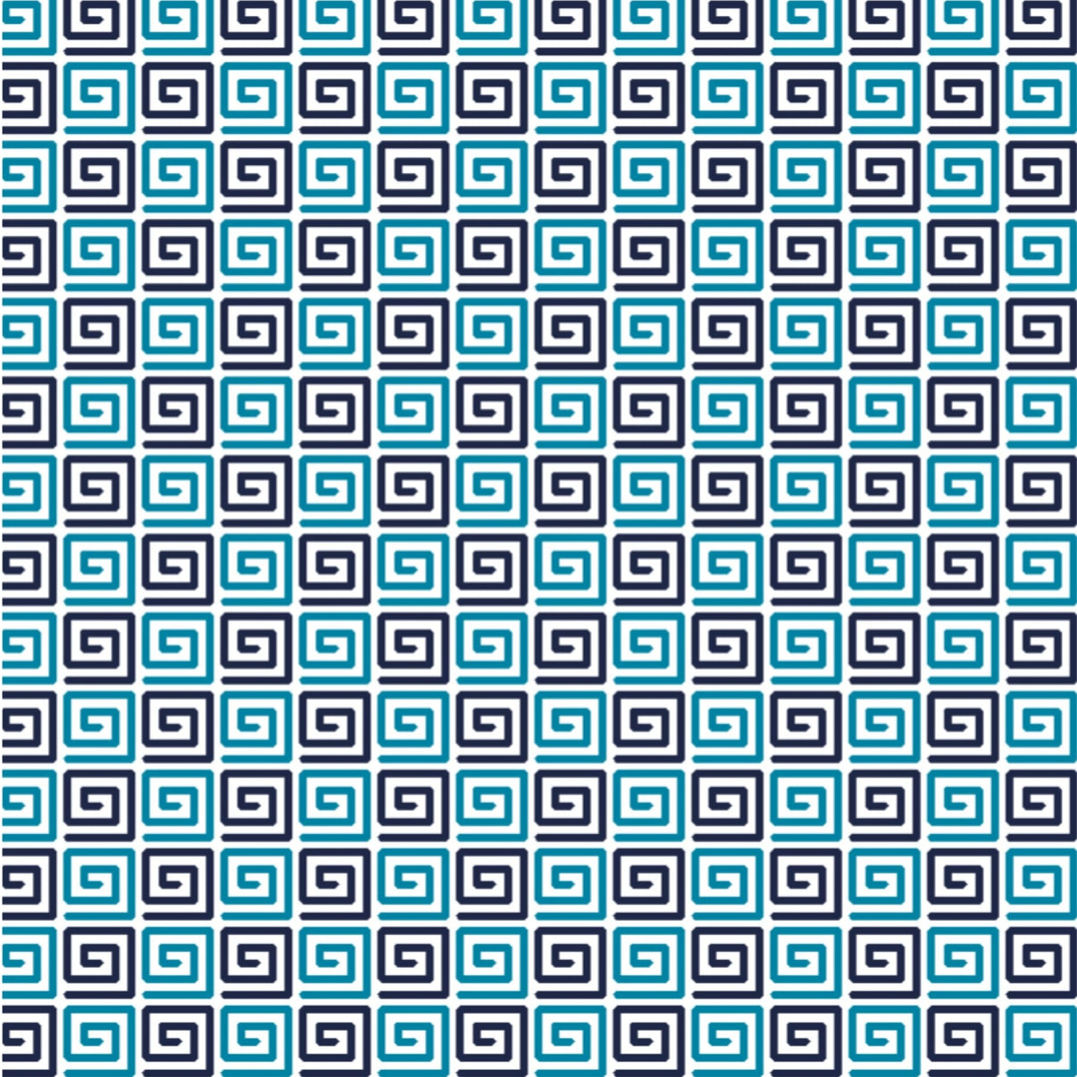 IBKÜL - Square Spiral Print Long Sleeve Polo – 95169 (Modern Fit) - Color: Ink/Turq/White