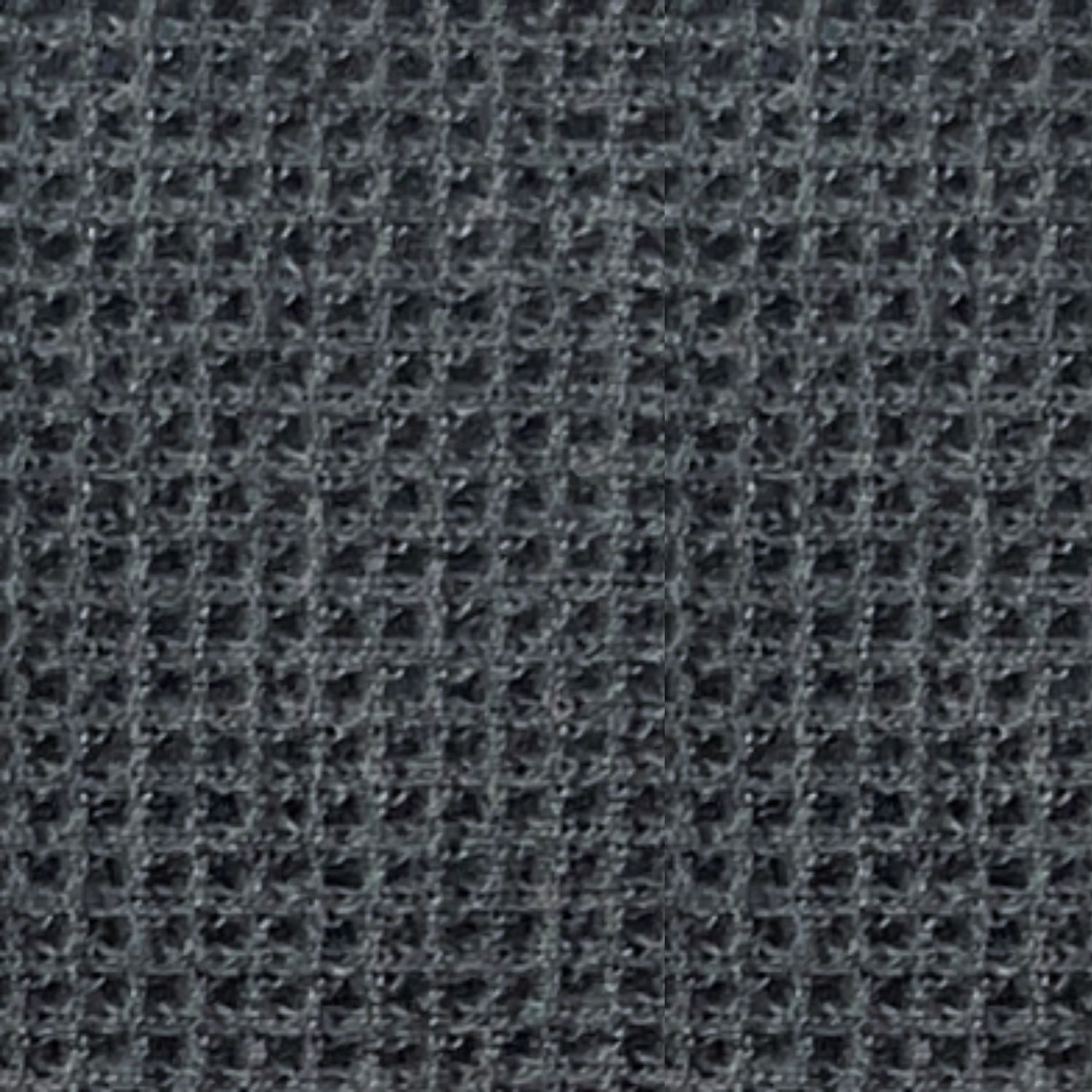 IBKÜL - Micro Waffle Knit Zip Hoody Jacket - Color: Black Heather
