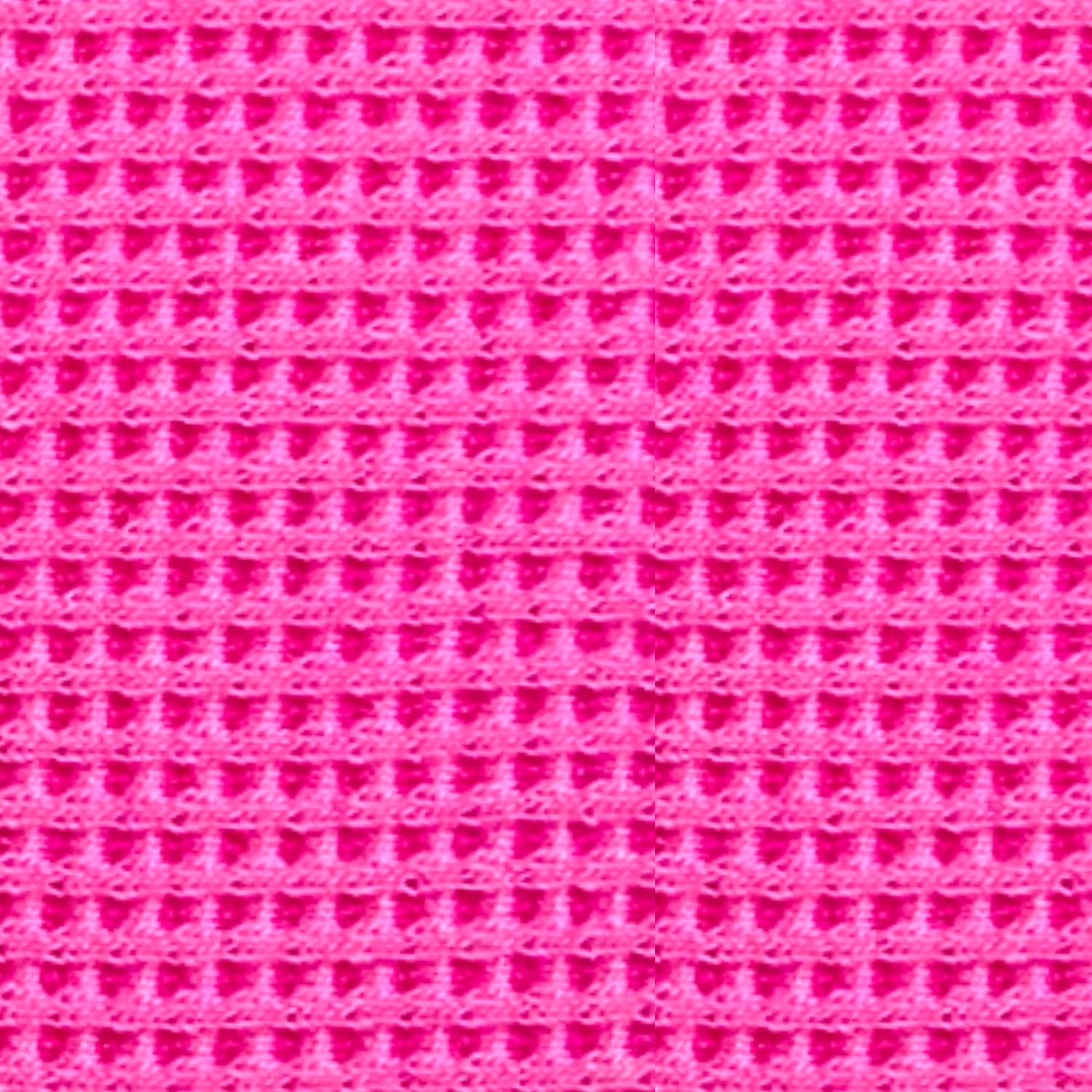 IBKÜL - Micro Waffle Knit Zip Hoody Jacket - Color: Hot Pink Heather