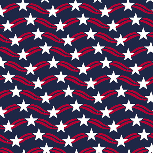 IBKÜL - Waving Stars & Stripes Print Short Sleeve Polo - 94145 (Modern Fit) - Color: Red/Ink