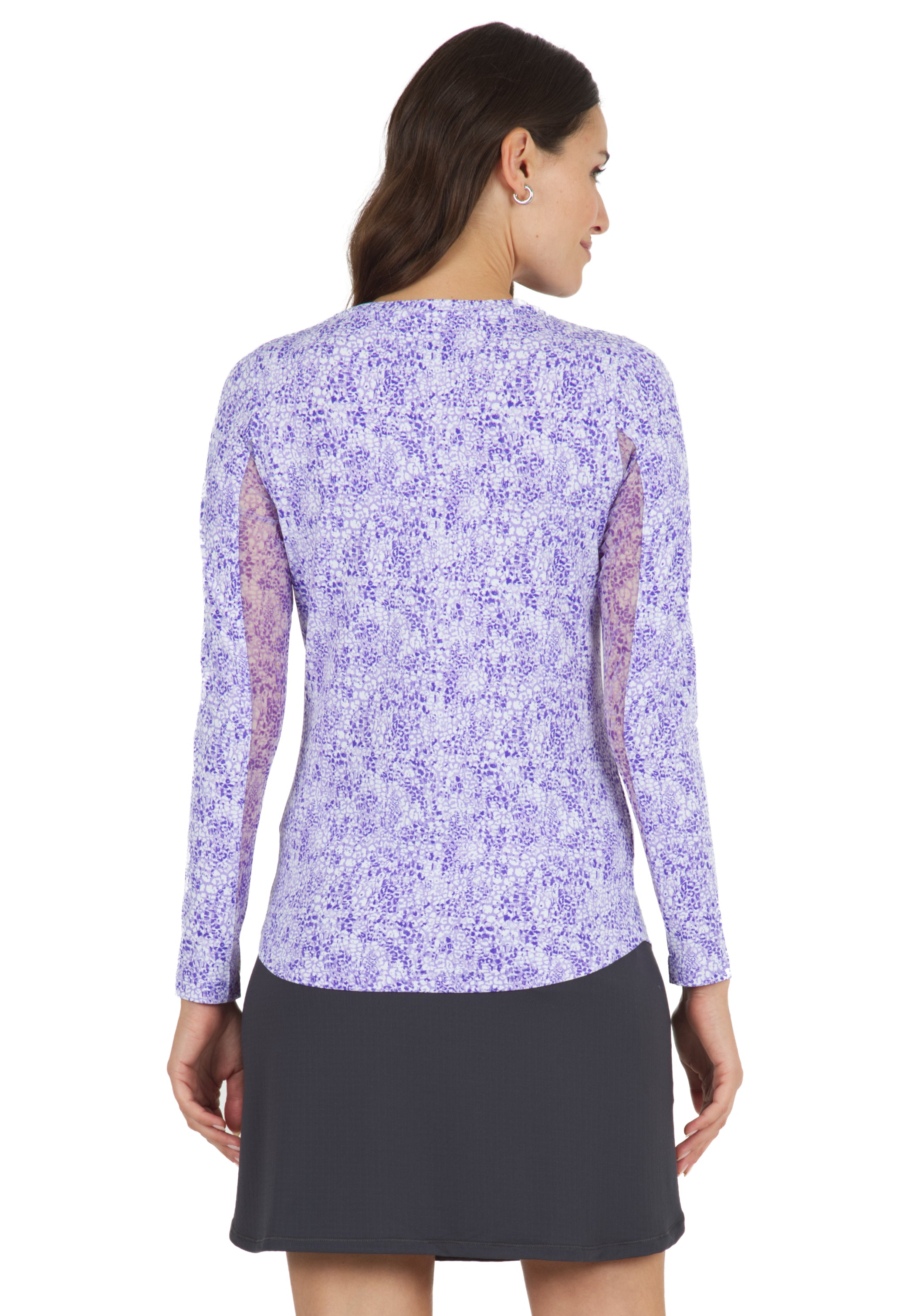 Abstract Skin Print Long Sleeve Crew Neck – 12487