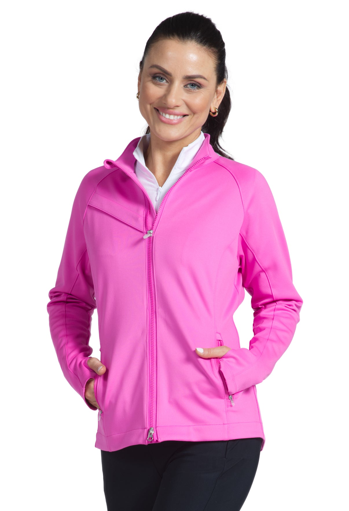 IBKÜL - Women's Solid Jacket - 71000 - Color: Hot Pink