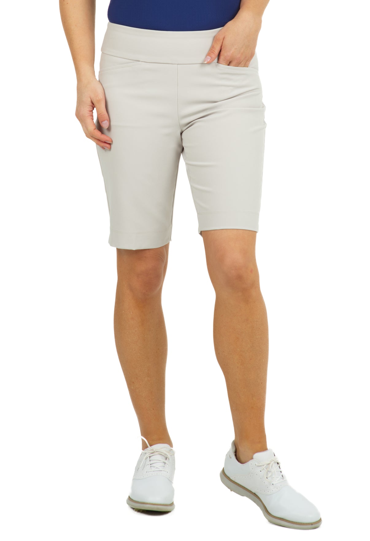 IBKÜL - Stain resistant Solid Women's Shorts - 73000 - Color: Stone