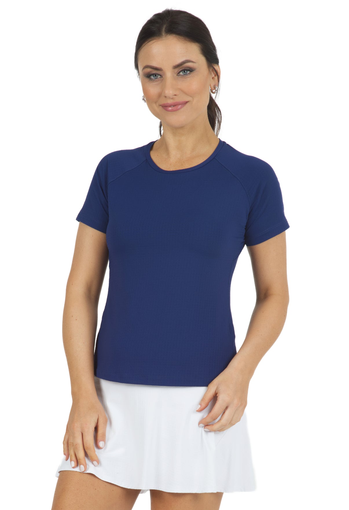 IBKÜL - Solid Short Sleeve Crew Neck - 85000 - Color: Navy