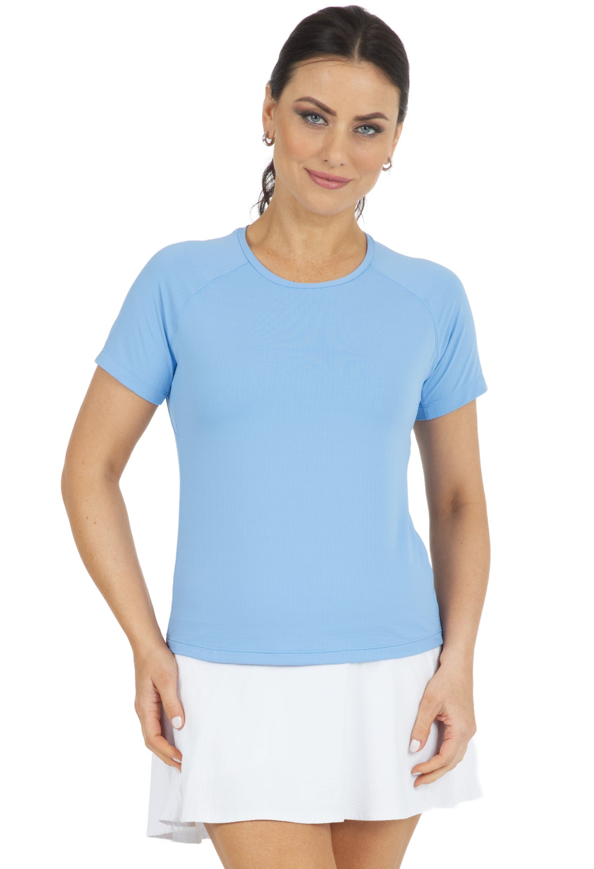 IBKÜL - Solid Short Sleeve Crew Neck - 85000 - Color: Peri