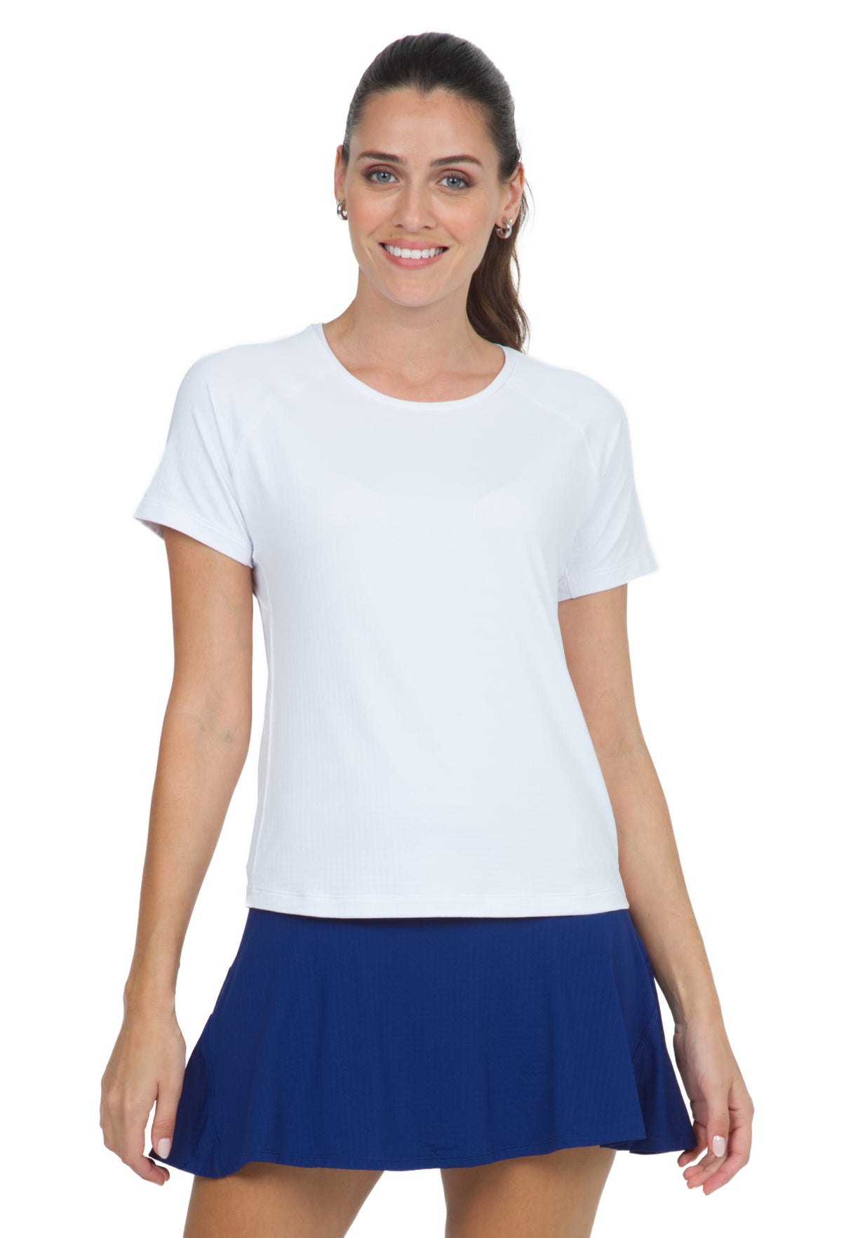 IBKÜL - Solid Short Sleeve Crew Neck - 85000 - Color: White