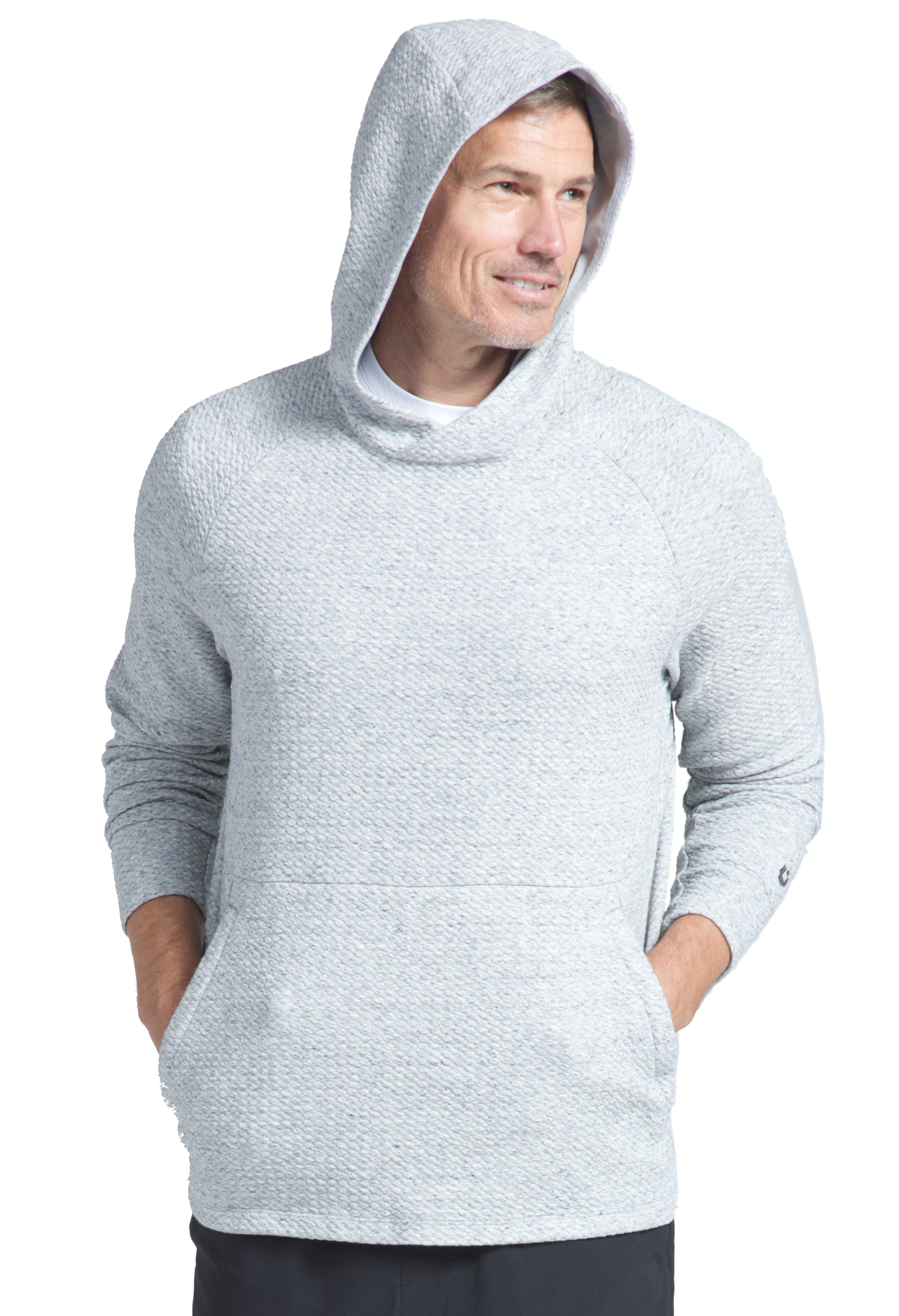 IBKÜL - Solid Popcorn Stitch Hoody - 94000 - Color: Oxford