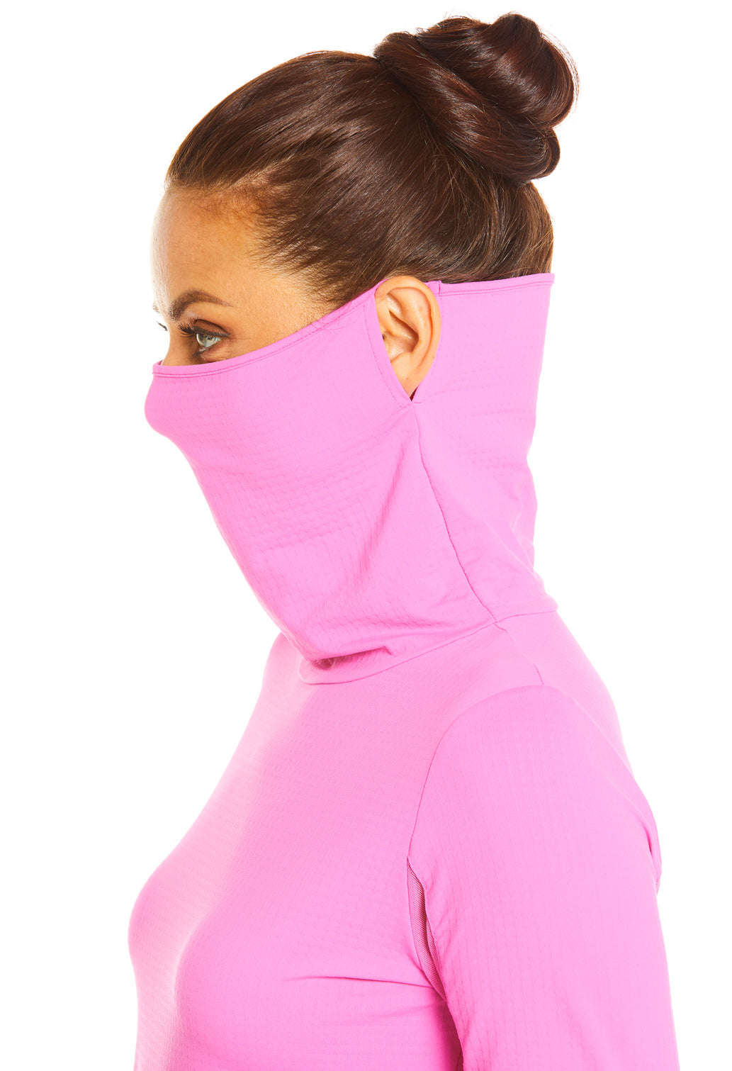 IBKUL-Womens-Convertible-Mock-Mask-47000-Hot-Pink