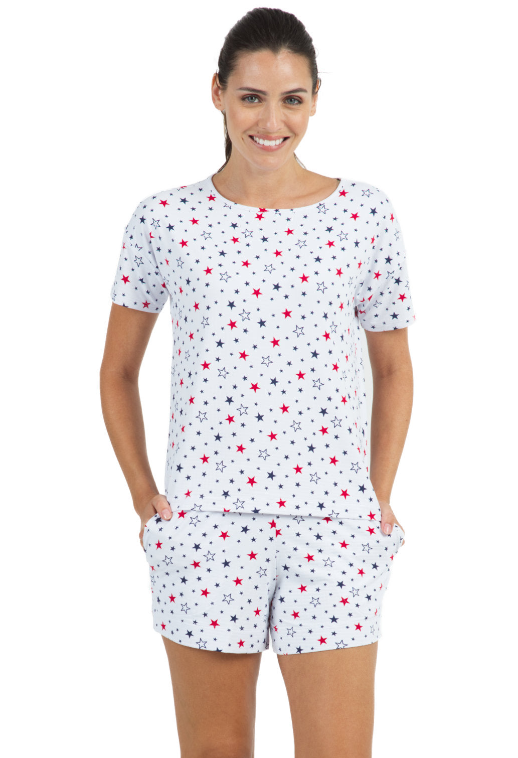Celebration Print Pajama Short Set - 37270